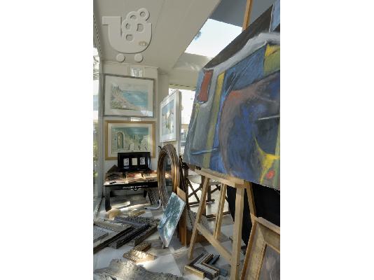 Gallerie Art, Μελίσσια, Πλήρες εργαστήριο (Γωνιοκόπτης, Αυτόματο καρφωτικό) επί του Εμπορι...